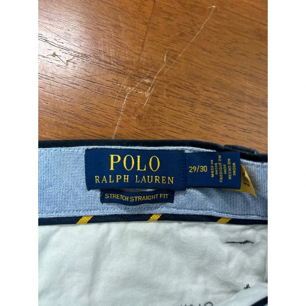 Polo Ralph Lauren Chino Pants Mens 29x30 Black Stretch Straight Fit
